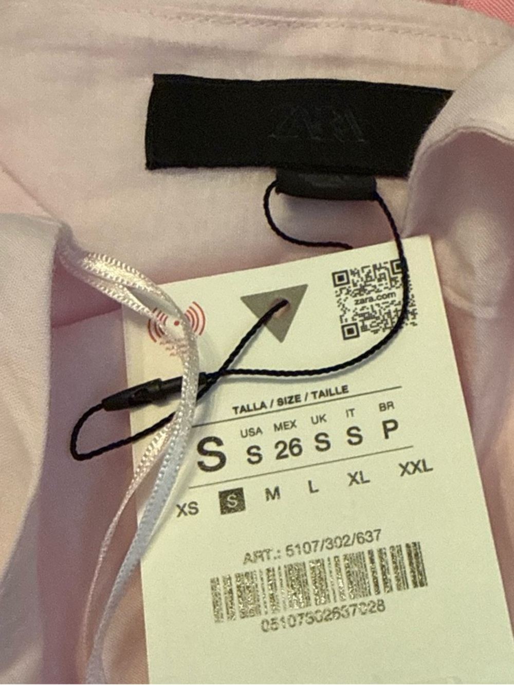 Zara Light Pink Bubble hem mini dress with built in shorts NWT - Picture 4 of 6